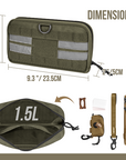 Combo de 2 Bolsos / Dog Saddle Bags con Sistema MOLLE para Arnés Táctico One Tigris (Capacidad 1.5 L)