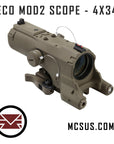 Mira Prismática Telescópica 4x34 "VISM ECO MOD2" - Laser Verde + Luz de Navegación LED roja/blanca (Accesorio Exclusivo Para Paintball)