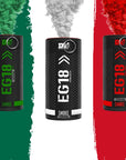 EG18 "VIVA MÉXICO" - Paquete de 3x "FAT MAN" (Verde, Blanco, Rojo) Granadas de Humo Wire Pull Micro Smoke BY DR. SMOKY