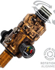 Regulador Profesional 360° Ajustable para Tanques de Aire Comprimido HPA - 4500 psi | HK Army TURBINE PRO SERIES - Adjustable & Rotational