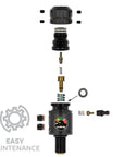 Regulador Profesional 360° Ajustable para Tanques de Aire Comprimido HPA - 4500 psi | HK Army TURBINE PRO SERIES - Adjustable & Rotational