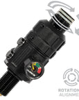 Regulador Profesional 360° Ajustable para Tanques de Aire Comprimido HPA - 4500 psi | HK Army TURBINE PRO SERIES - Adjustable & Rotational