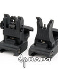 Mirillas Tipo "BLACK TACTICAL" Flip-Up (Combo: Front and Rear Set) (Accesorio Exclusivo Para Paintball)