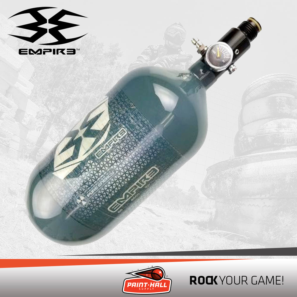 Réservoir De Paintball à Air Comprimé En Fibre De Carbone Empire Mega Lite 68 4500 Carbon Grey 29945