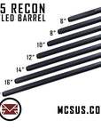 Cañón Riflado "RECON" con Punta Roscada de 22mm para Marcadoras FS T15 (Accesorio Exclusivo Para Paintball)