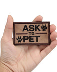 Parche Bordado "ASK TO PET"