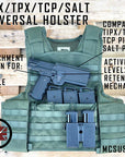 HOLSTER UNIVERSAL PARA TIPX, TPX, TPR, SALT, SABRE PISTOLS (LADO IZQUIERDO / DERECHO)