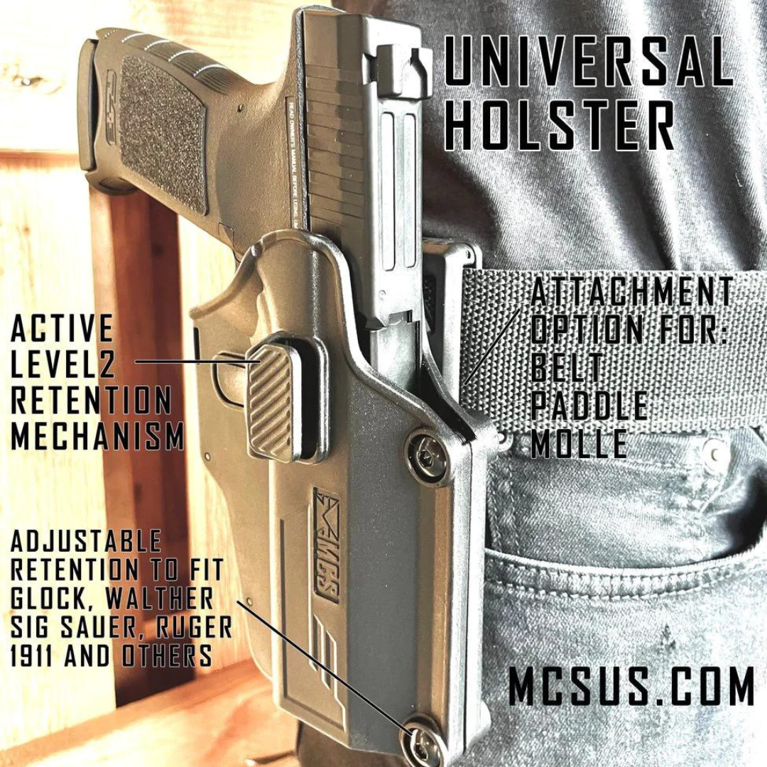 Holster Universal para Marcadoras T4E Walther PPQ, TPM1 GLOGK, SMITH &amp; WESSON M&amp;P, HDP 0.50