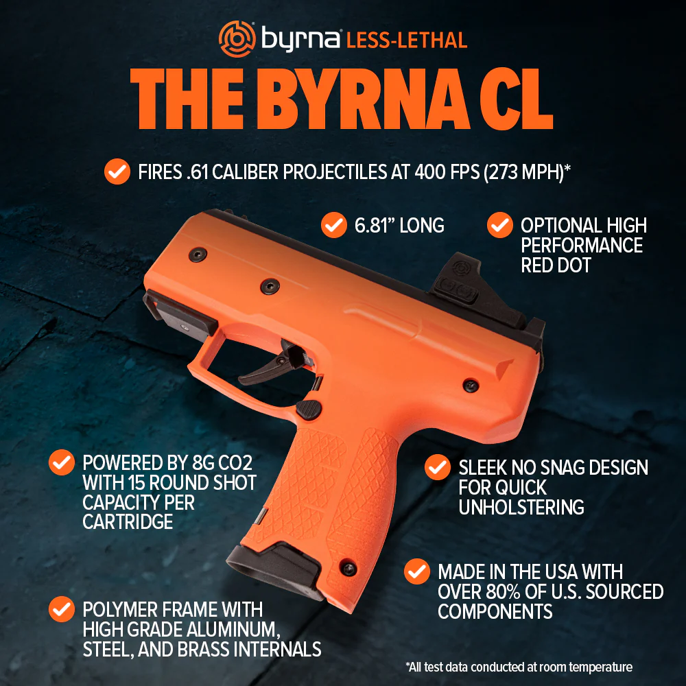 Lanzador / Pistola No Letal BYRNA CL Launcher - Kit Unirversal | Calibre .61