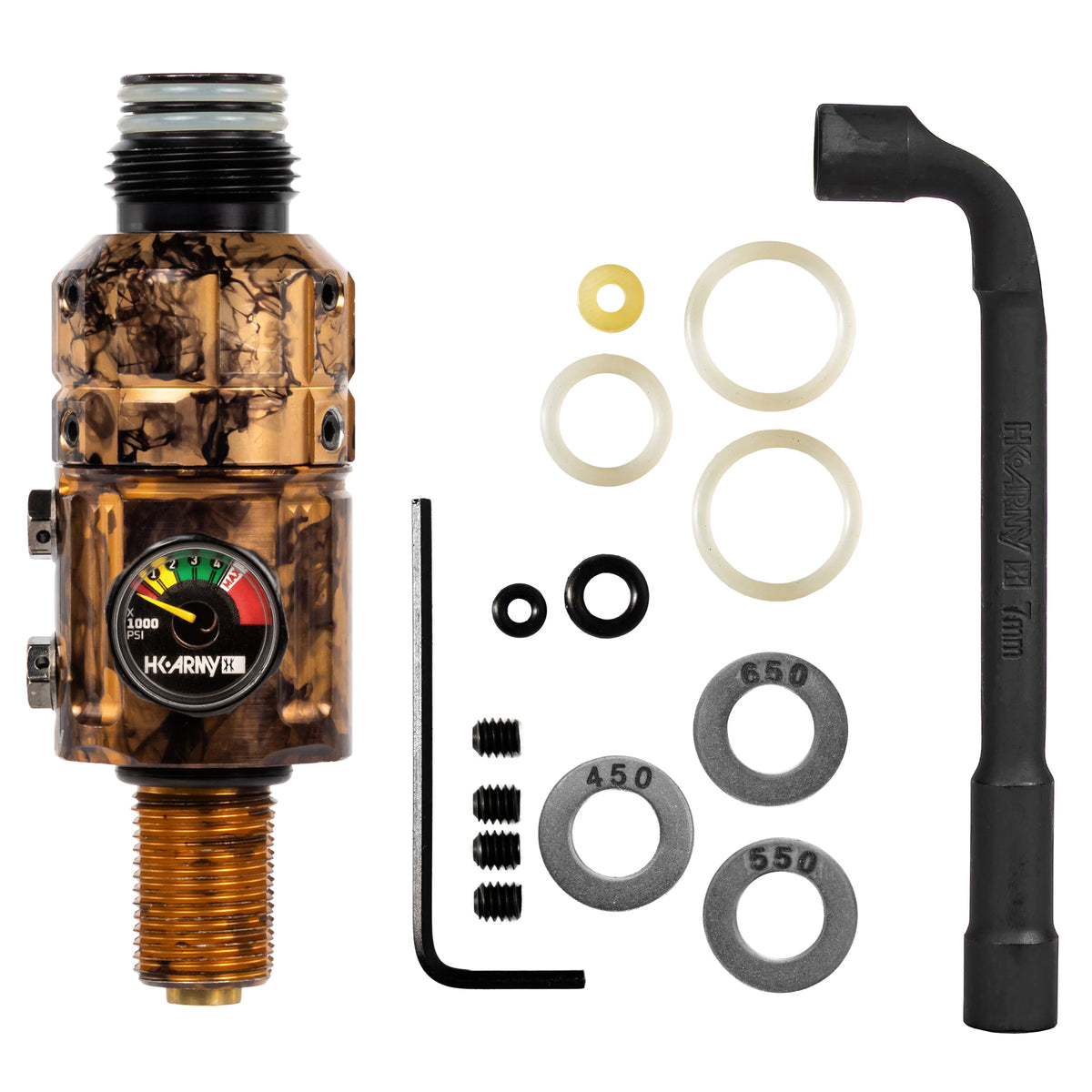 Regulador Profesional 360° Ajustable para Tanques de Aire Comprimido HPA - 4500 psi | HK Army TURBINE PRO SERIES - Adjustable &amp; Rotational
