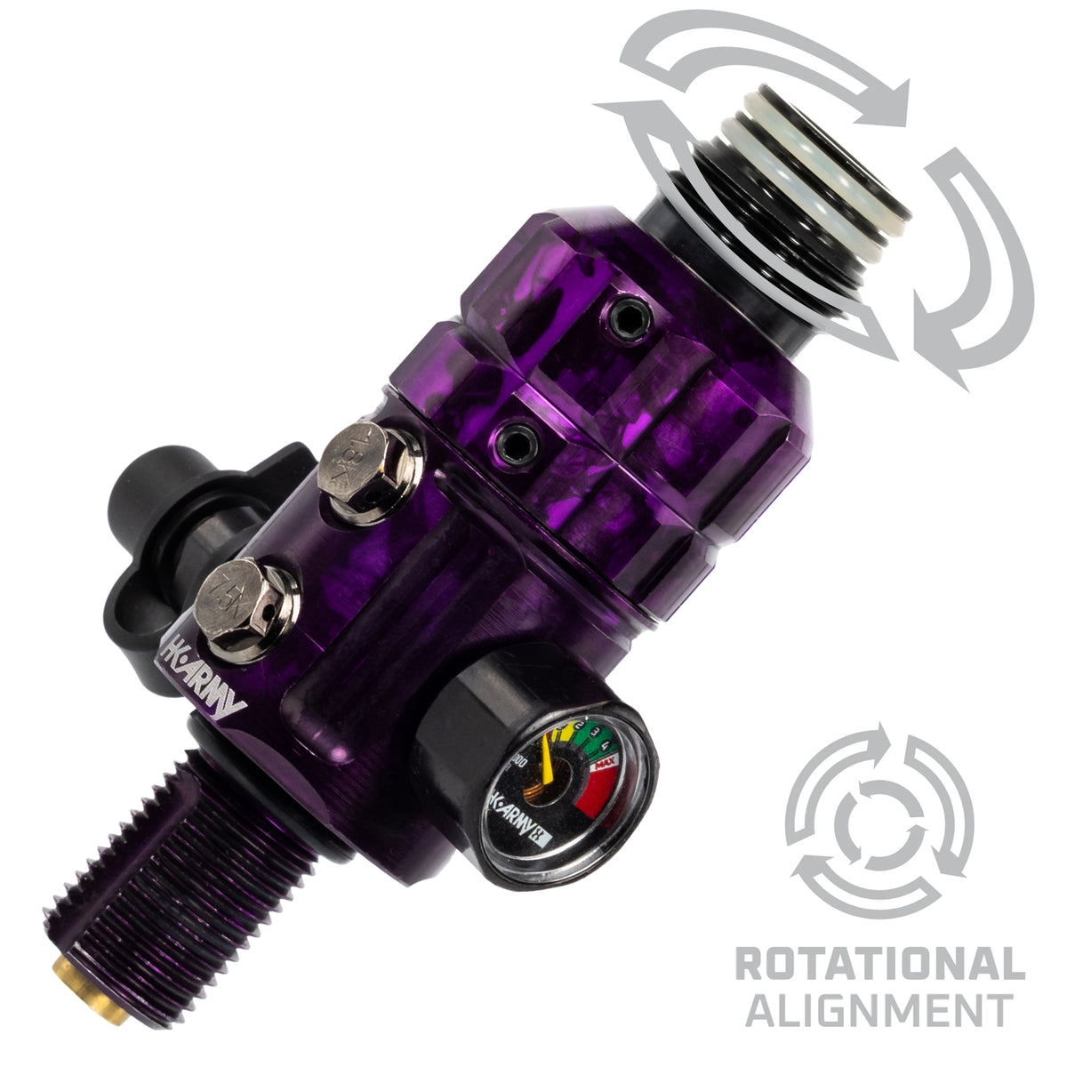 Regulador Profesional 360° Ajustable para Tanques de Aire Comprimido HPA - 4500 psi | HK Army TURBINE PRO SERIES - Adjustable &amp; Rotational