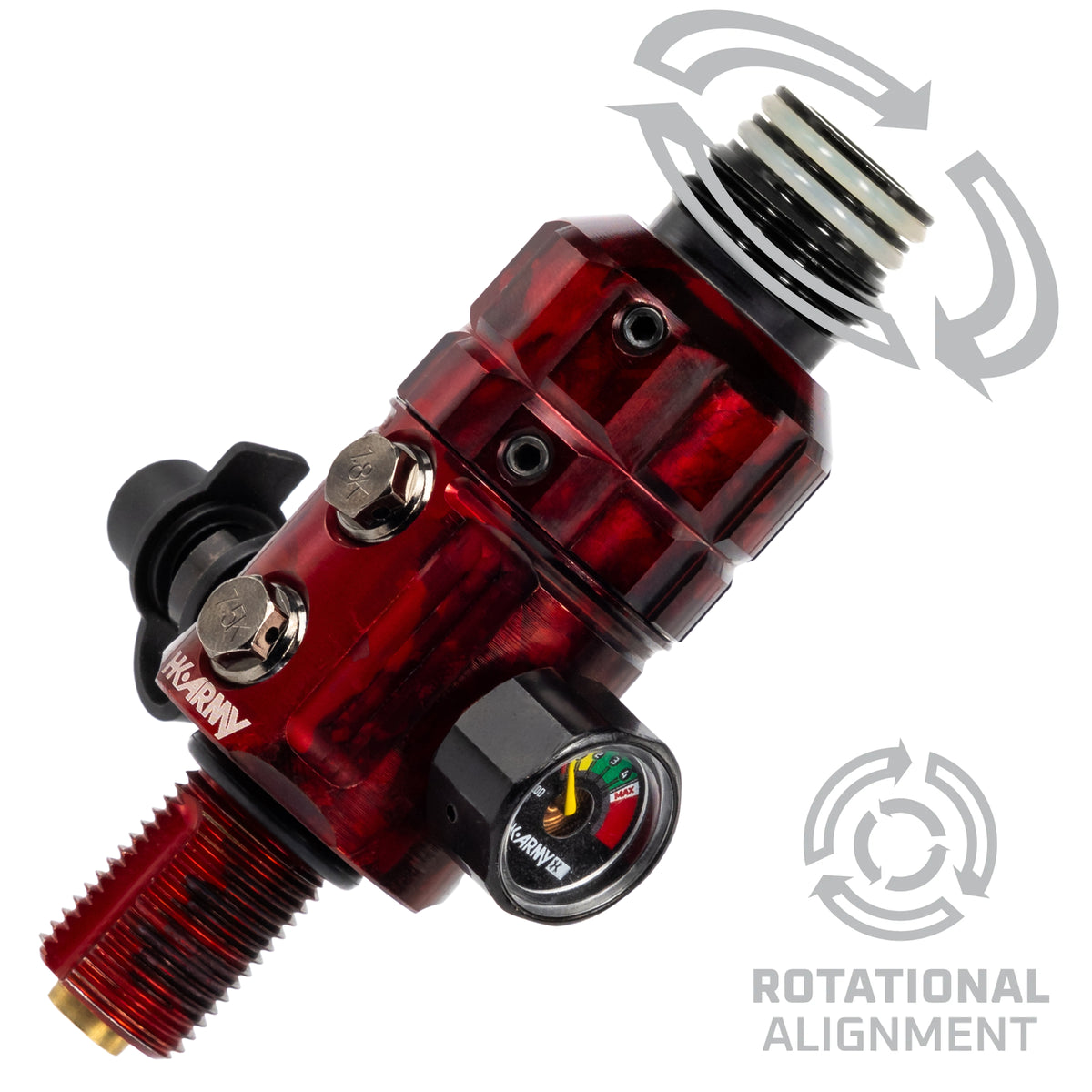 Regulador Profesional 360° Ajustable para Tanques de Aire Comprimido HPA - 4500 psi | HK Army TURBINE PRO SERIES - Adjustable &amp; Rotational