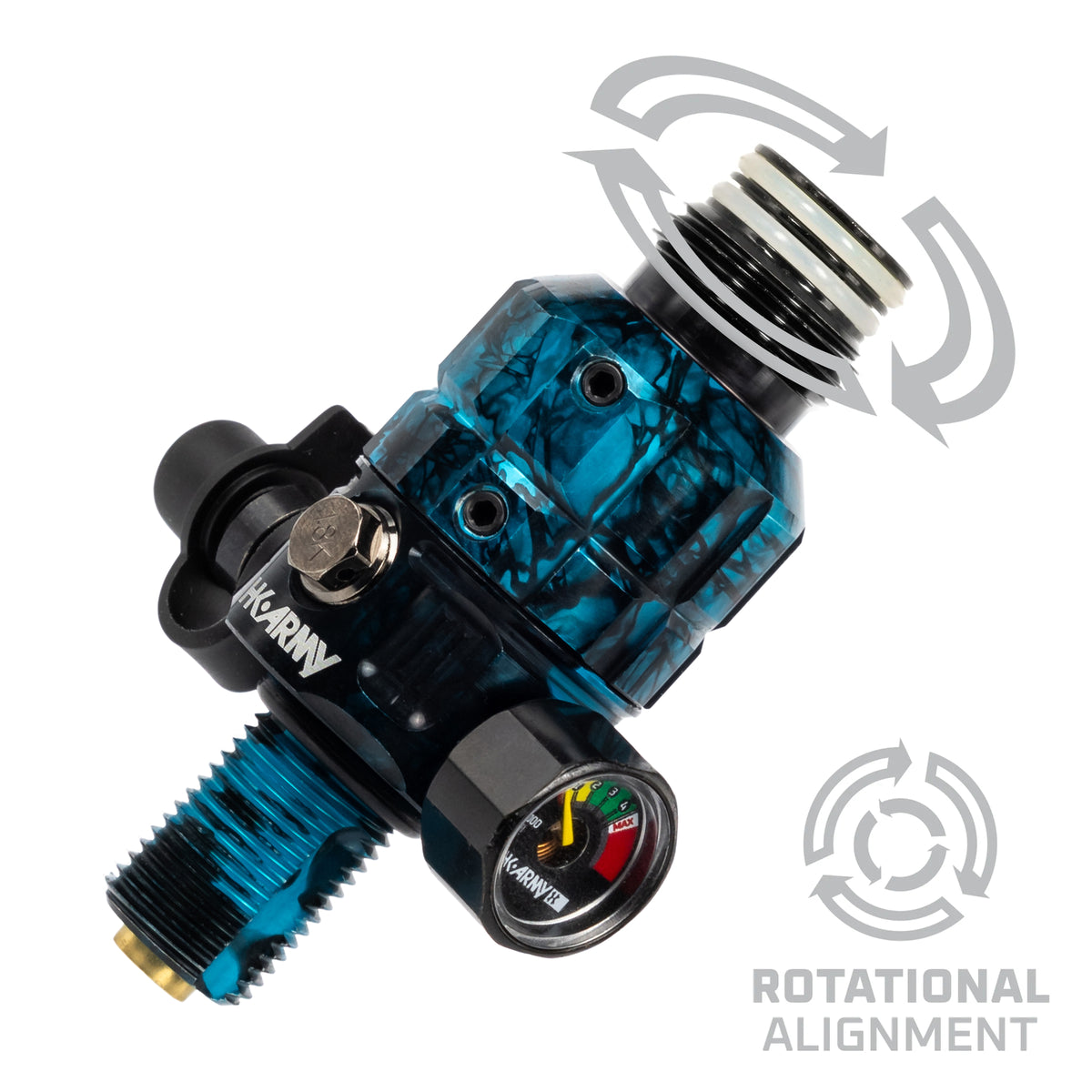 Regulador Profesional 360° Ajustable para Tanques de Aire Comprimido HPA - 4500 psi | HK Army TURBINE PRO SERIES - Adjustable &amp; Rotational