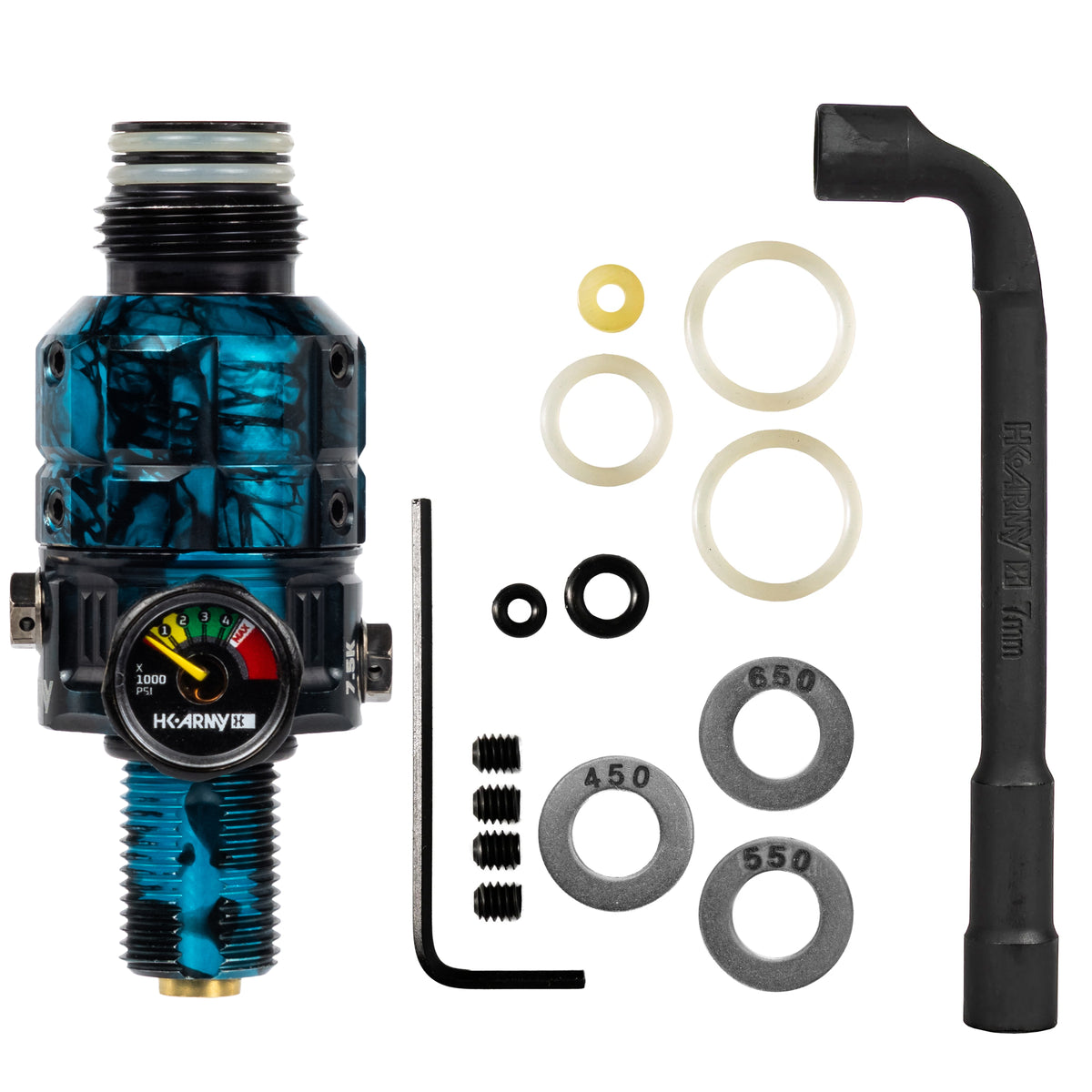 Regulador Profesional 360° Ajustable para Tanques de Aire Comprimido HPA - 4500 psi | HK Army TURBINE PRO SERIES - Adjustable &amp; Rotational