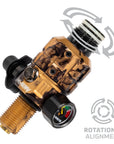 Regulador Profesional 360° Ajustable para Tanques de Aire Comprimido HPA - 4500 psi | HK Army TURBINE PRO SERIES - Adjustable & Rotational