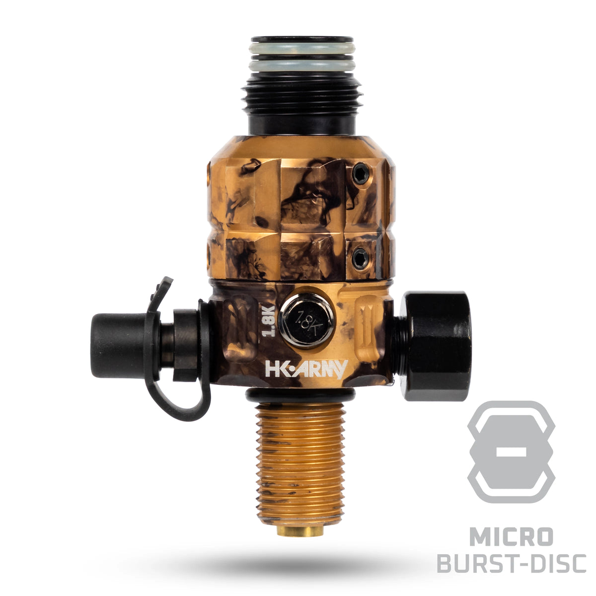 Regulador Profesional 360° Ajustable para Tanques de Aire Comprimido HPA - 4500 psi | HK Army TURBINE PRO SERIES - Adjustable &amp; Rotational