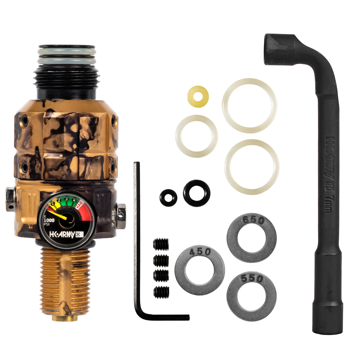 Regulador Profesional 360° Ajustable para Tanques de Aire Comprimido HPA - 4500 psi | HK Army TURBINE PRO SERIES - Adjustable &amp; Rotational