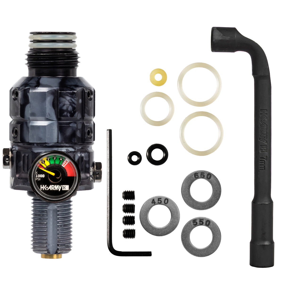 Regulador Profesional 360° Ajustable para Tanques de Aire Comprimido HPA - 4500 psi | HK Army TURBINE PRO SERIES - Adjustable &amp; Rotational