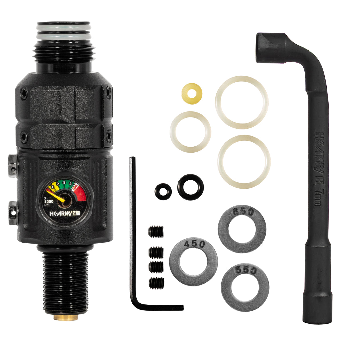 Regulador Profesional 360° Ajustable para Tanques de Aire Comprimido HPA - 4500 psi | HK Army TURBINE PRO SERIES - Adjustable &amp; Rotational