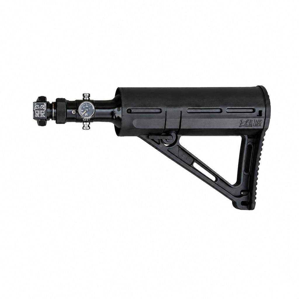 Kit de Culata con Adaptador para Tanque HPA (Aire Comprimido) con Recámara Para Aumento de Potencia (Extreme Performance Tuning Chamber) para Lanzador / Pistola INTRUBUSTER &amp; PISTELLE X-68 GEN2 | Aumento de Potencia: 75 - 100+ Joules