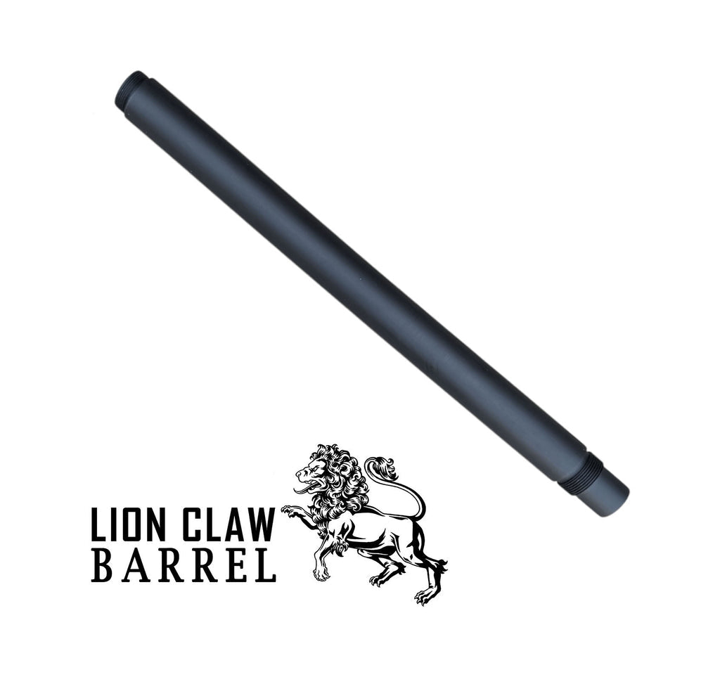 Cañón &quot;LION CLAW&quot;  de 3&quot; a 20&quot; de Longitud con Punta Roscada de 22 mm para Diferentes Marcadoras: Tippmann, BT, Valken, Planet Eclipse, Tacamo, First Strike Etc...