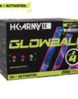 HK ARMY "UV-ACTIVATED GLOWBALL" SUPREME - Level 4 | Glowing Grade Paintballs (Bolas de Pintura Neon Fluorescentes para Partidas Nocturnas Activadas con Iluminación UV) - .68 Cal