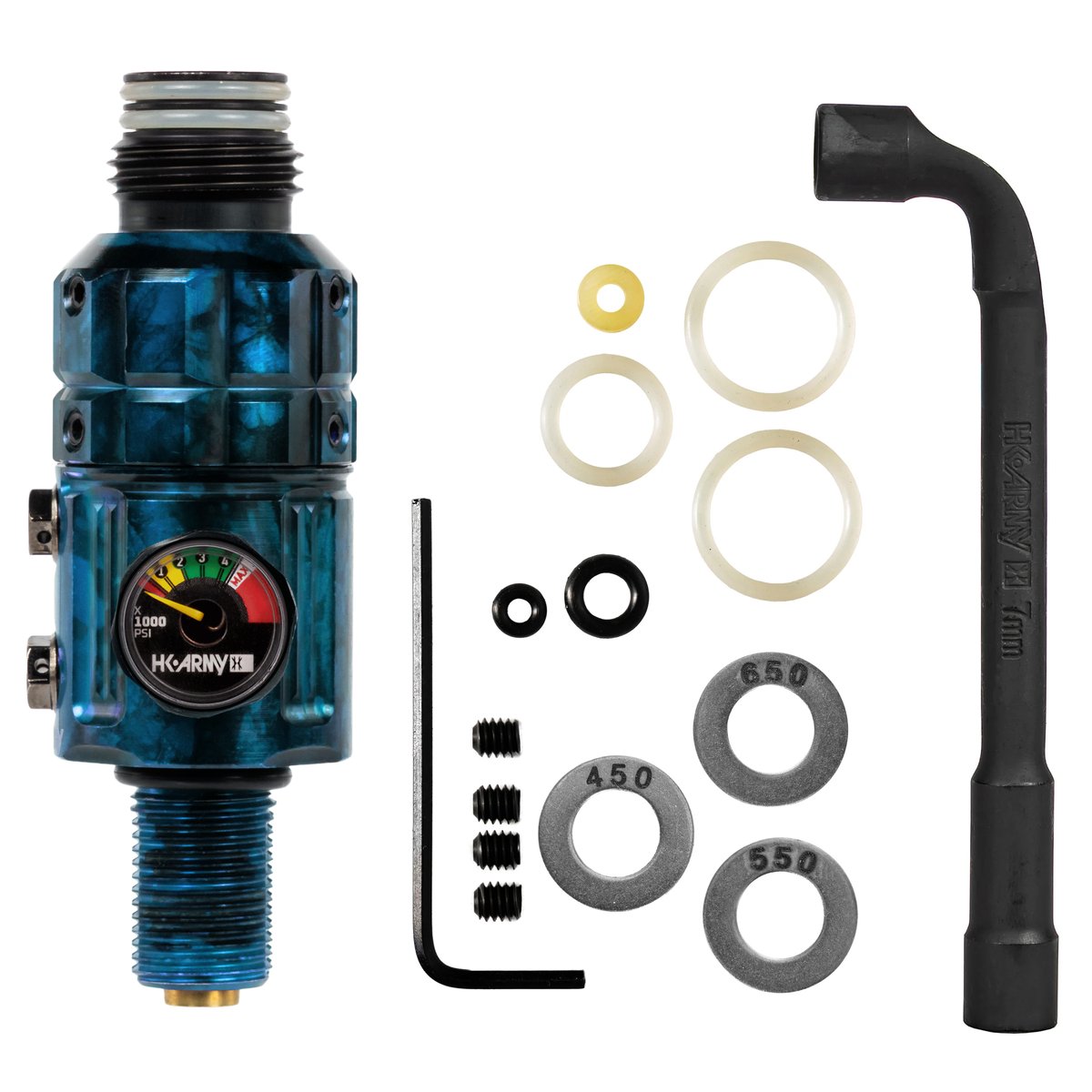 Regulador Profesional 360° Ajustable para Tanques de Aire Comprimido HPA - 4500 psi | HK Army TURBINE PRO SERIES - Adjustable &amp; Rotational