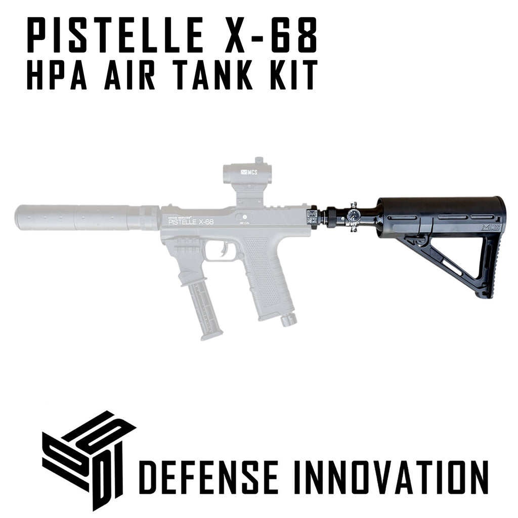 Kit de Culata con Adaptador para Tanque HPA (Aire Comprimido) con Recámara Para Aumento de Potencia (Extreme Performance Tuning Chamber) para Lanzador / Pistola INTRUBUSTER &amp; PISTELLE X-68 GEN2 | Aumento de Potencia: 75 - 100+ Joules